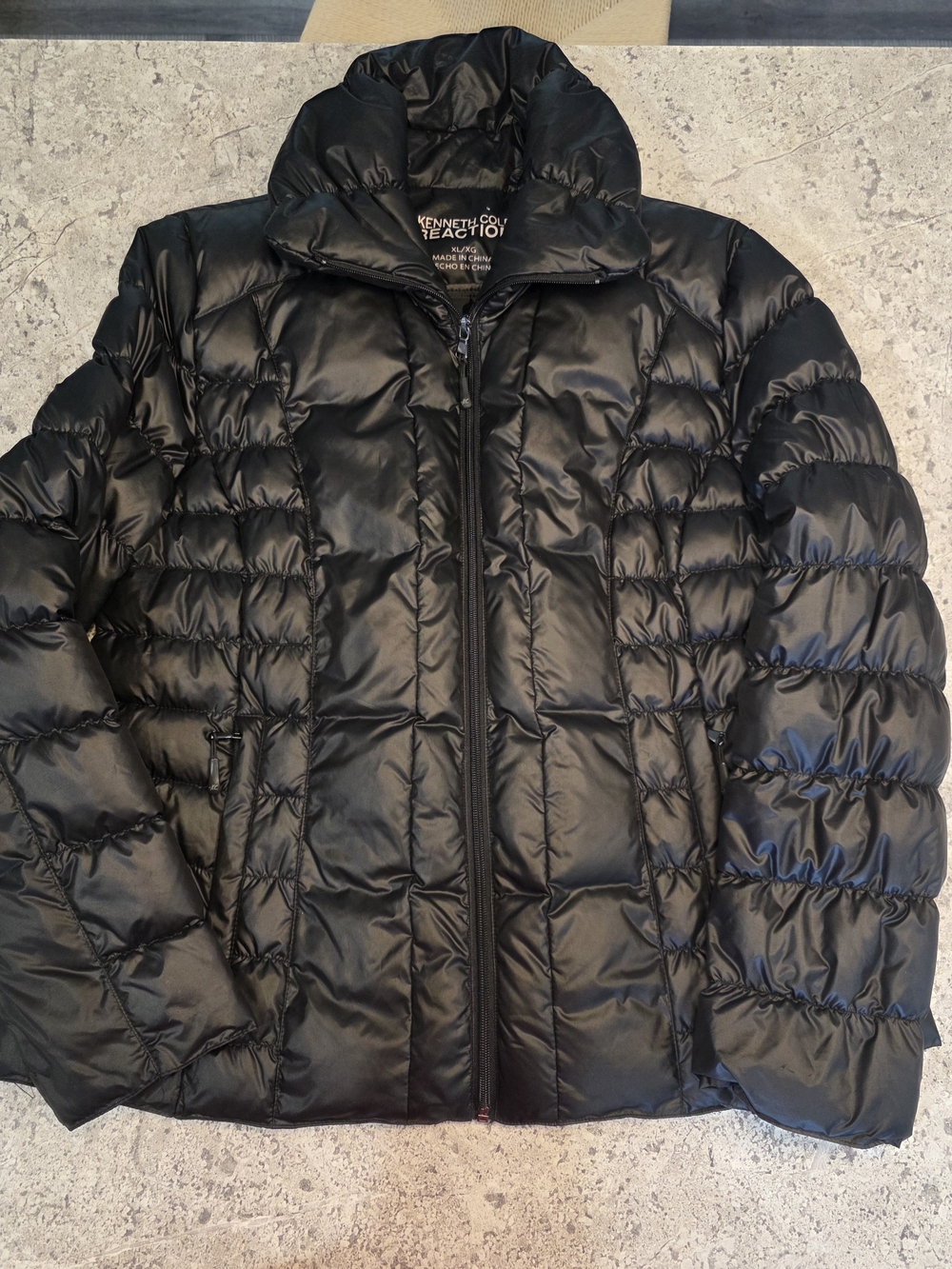Kenneth Cole Reaction Black Puffer Jacket